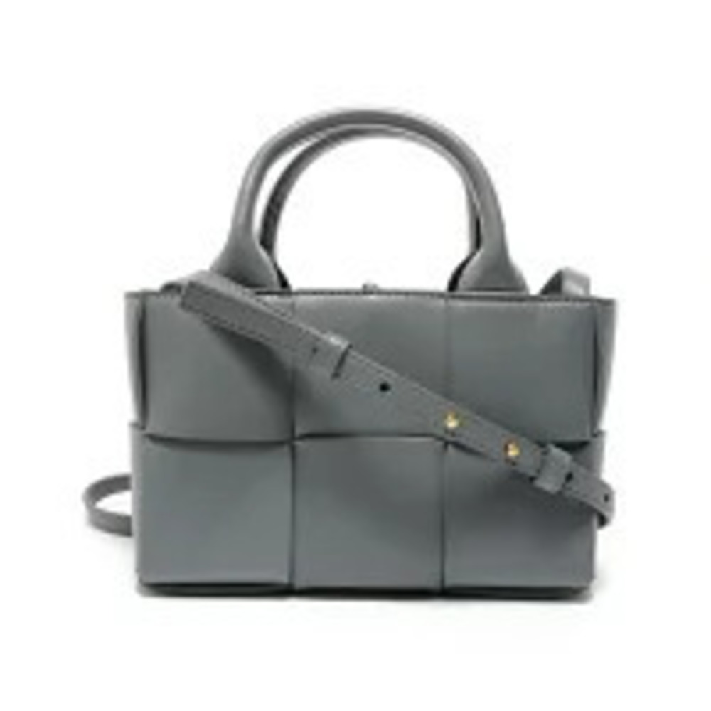 Bottega Veneta Maxi Intrecciato Arco handbag gray